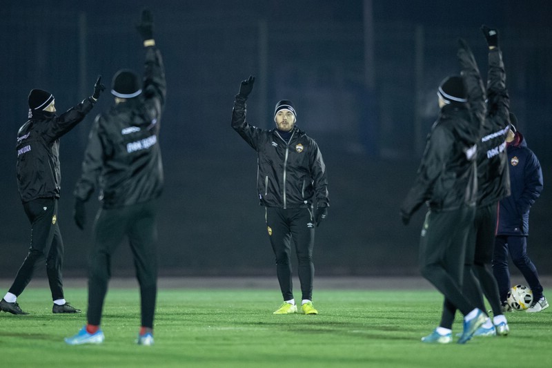 Тренировка перед матчем в Лиге Европы с «Лудогорцем»