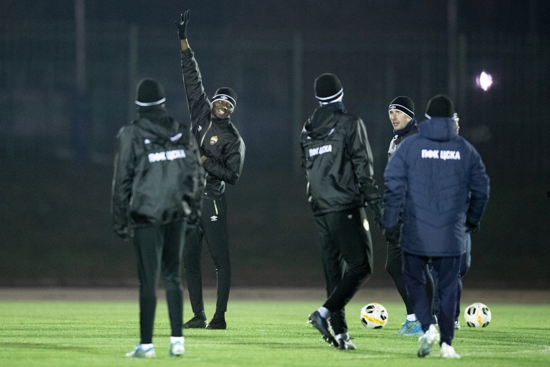 Тренировка перед матчем в Лиге Европы с «Лудогорцем»